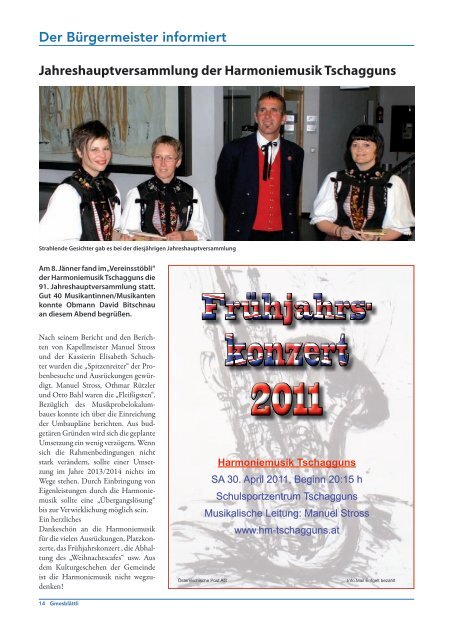 Gmesblättli März 2011 - Tschagguns