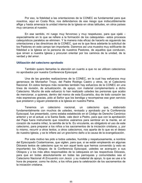 NOTA PRELIMINAR - Centro Nacional de Catequesis