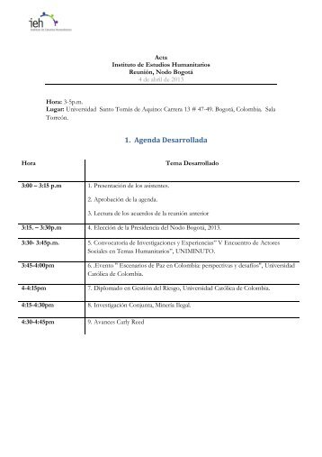 Acta Nodo BogotÃ¡ abril - Instituto de Estudios Humanitarios