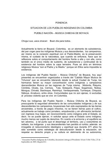 PONENCIA SITUACION DE LOS PUEBLOS INDIGENAS EN ...