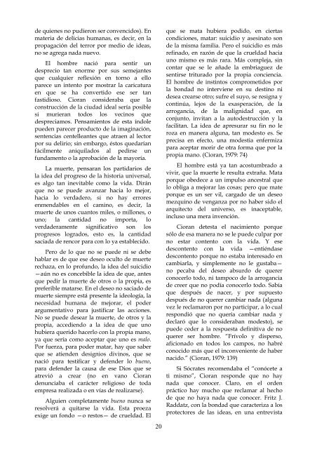 Elementos nÂº 49. CIORAN - El Manifiesto