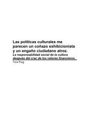 Las polÃ­ticas culturales me parecen un coÃ±azo ... - Toni Puig