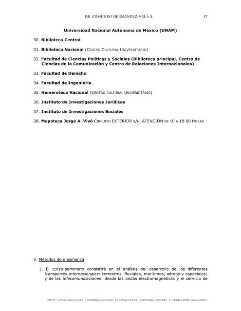 Comunicaciones Internacionales - Centro de InvestigaciÃ³n e ...