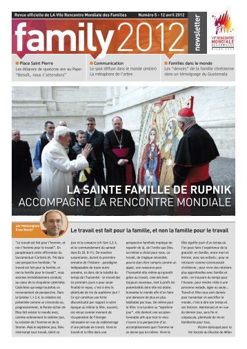 la sainte famille de rupnik accompagne la rencontre mondiale