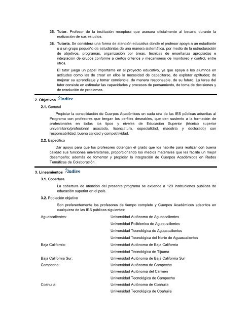 Reglas de Operación e Indicadores del Promep - Universidad ...