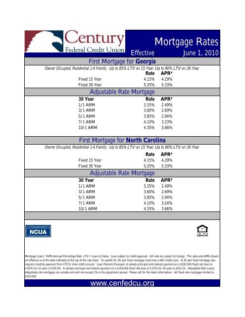 RATE SHEET CALCULATIONS - REVISED 5-21-10