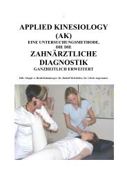 applied kinesiology - Dr. Rudolf Meierhöfer