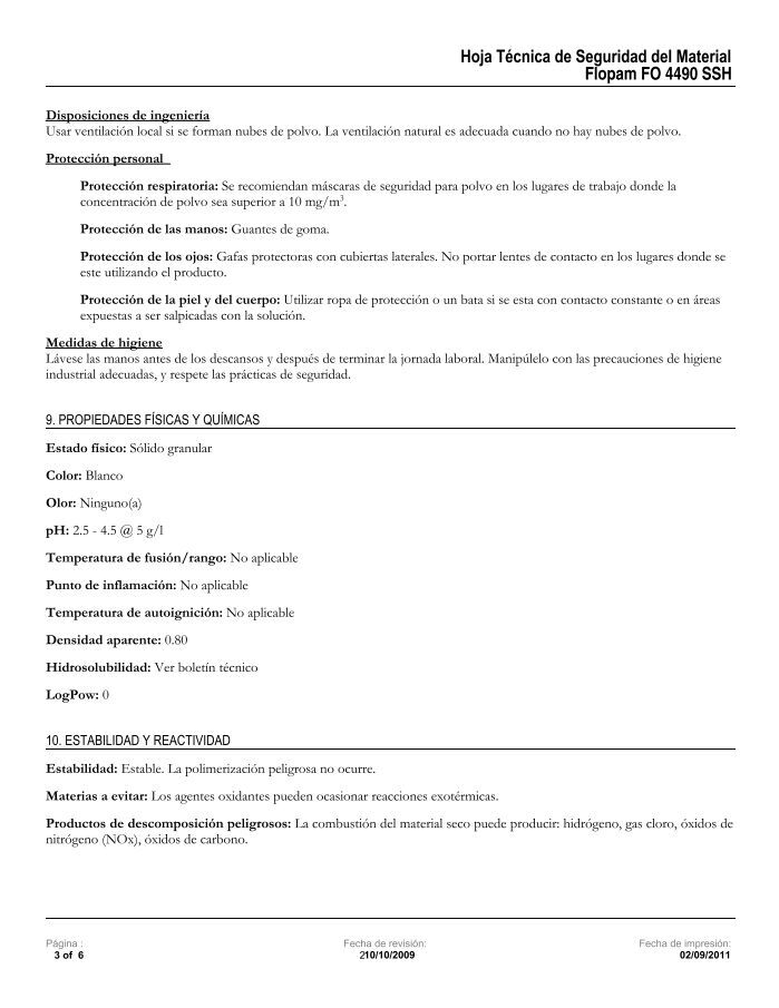 Flopam FO 4490 SSH (MSDS).pdf