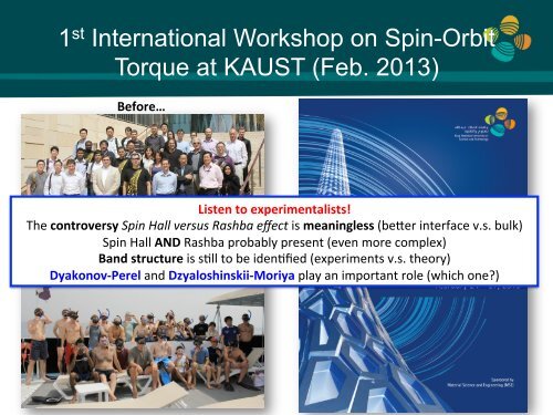 Spin-Orbit Torque in Magnetic Bilayers - Spintronics Theory Group