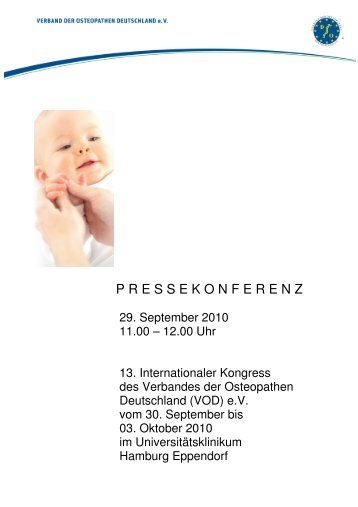Pressemappe zur Pressekonferenz - Verband der Osteopathen ...