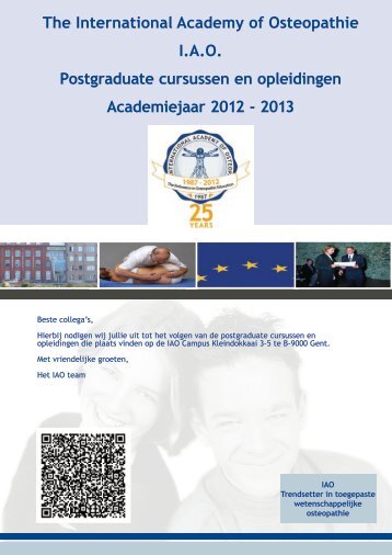 The International Academy of Osteopathie I.A.O. Postgraduate ...