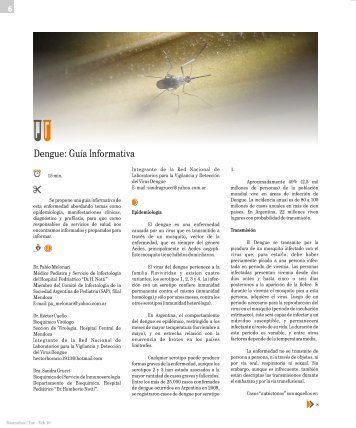 Dengue: GuÃ­a Informativa - Revista Bioanalisis