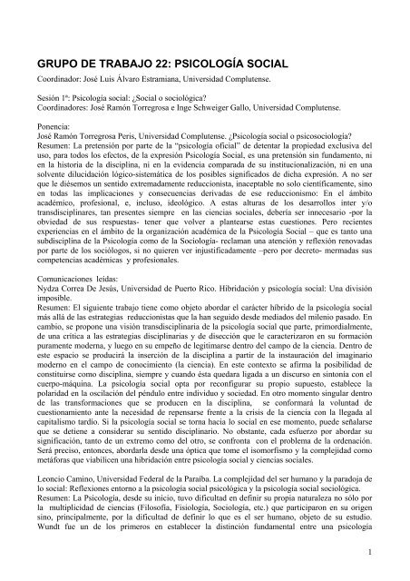 Texto - FederaciÃ³n EspaÃ±ola de SociologÃ­a