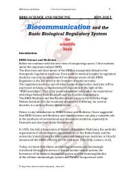 BBRS SCIENCE AND MEDICINE RON ZOET Biocommunication ...