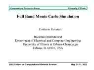 Full Band Monte Carlo Simulation - Materials Computation Center