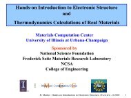 Hands-on introduction to Electronic Structure - Materials ...