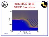 nanoMOS lab-II NEGF formalism