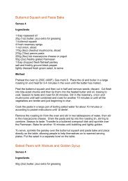 Butternut Squash and Pasta Bake Baked Pears with Walnuts and ...