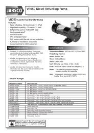 ITT Jabsco - VR050 datasheet (old style)