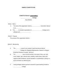 Student Organization Sample Constitution - Academic & Student ...