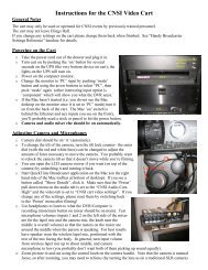 Video Cart Instructions