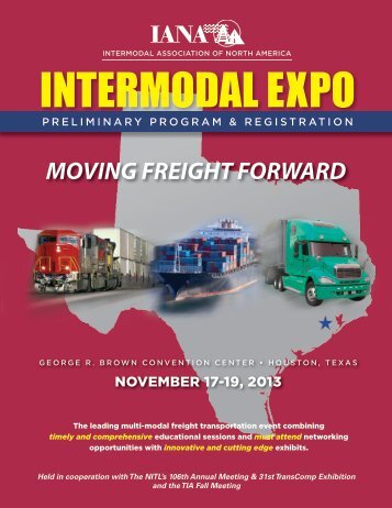 Download an Intermodal Expo brochure and registration form.