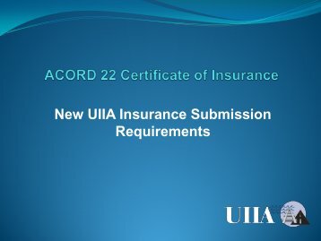 ACORD 22 Certificate of Insurance