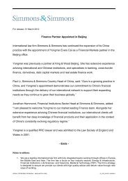 Finance Partner Appointed in Beijing International law firm ... - CBI