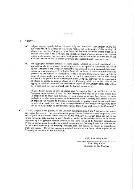 Memorandum and Articles - Sino