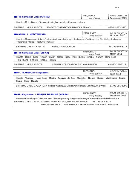 International Liner Container Routes