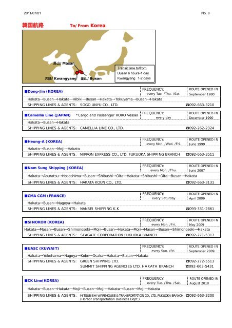 International Liner Container Routes - åå¤æ¸¯