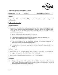 Non-Invasive Fetal Testing (NIFT) - AvMed