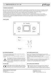 k RUMPFKONTROLLE /HULL ISOLATION CONTROL STV ... - Philippi