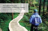 Code of Ethics and Business Conduct Applicable to ... - Piper Jaffray
