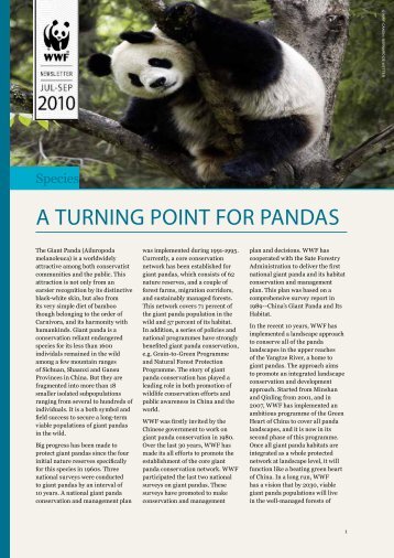 A TURNING POINT FOR PANDAS