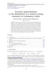 Accurate approximations to the distribution of a statistic ... - VTeX