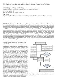 Pile Design Practice and Seismic Performance Concerns in Taiwan