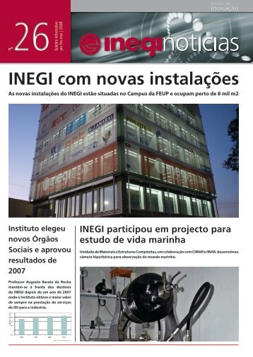 Inegi NotÃ­cias 26 | 2008 Jan-Mar - Universidade do Porto