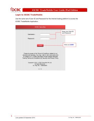 iOCBC TradeMobile User Guide iPad Edition - OCBC Securities