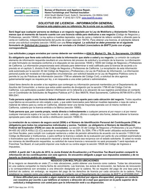 Bureau of Electronic and Appliance Repair Home Furnishings and