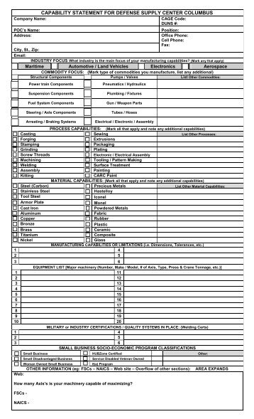 Submit Supplier Capability Form - MFG.com