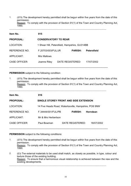 03102002 Delegated.pdf - East Hampshire District Council