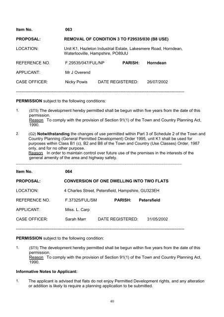 03102002 Delegated.pdf - East Hampshire District Council