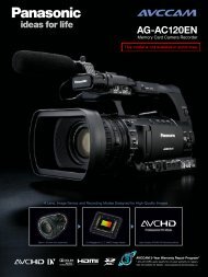 AG-AC120EN - Broadcast and Professional AV Web Site - Panasonic