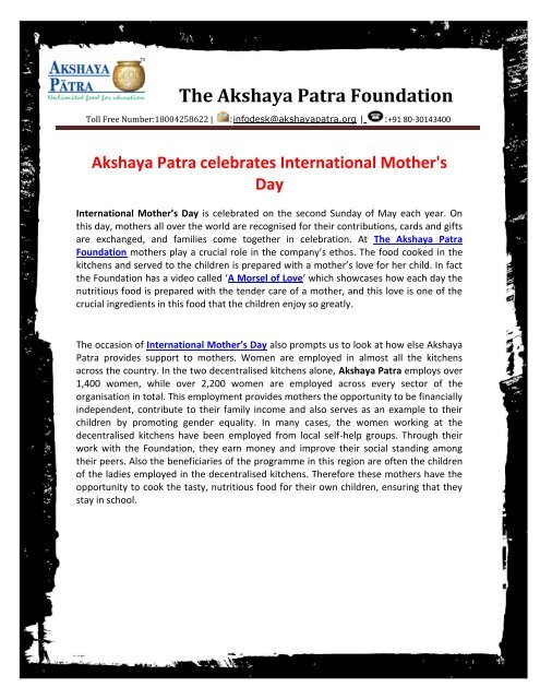 The Akshaya Patra Foundation