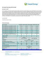 Air cooled heat pump with hot water HEAT PUMP ... - Carpat Energy