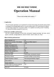 WM-1000 WIND TURBINE Operation Manual - Carpat Energy