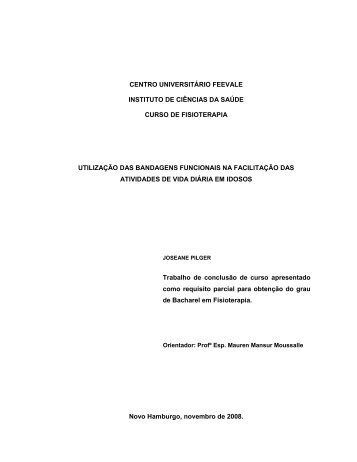 centro universitário feevale instituto de ciências da saúde curso de ...