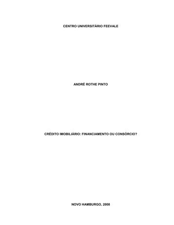 centro universitário feevale andré rothe pinto crédito imobiliário