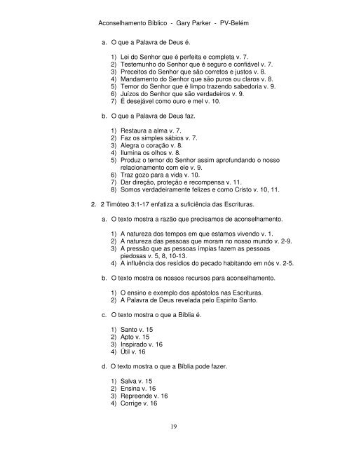 Apostila Aconselhamento BÃ­blico - PV Sul